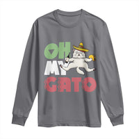 Funny Cinco De Mayo Drunk Cat Long Sleeve Shirt Oh My Gato