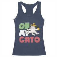 Funny Cinco De Mayo Drunk Cat Racerback Tank Top Oh My Gato