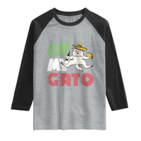 Funny Cinco De Mayo Drunk Cat Raglan Shirt Oh My Gato