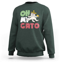 Funny Cinco De Mayo Drunk Cat Sweatshirt Oh My Gato