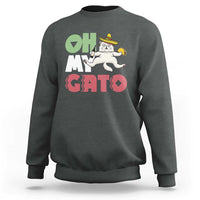 Funny Cinco De Mayo Drunk Cat Sweatshirt Oh My Gato