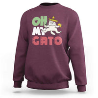 Funny Cinco De Mayo Drunk Cat Sweatshirt Oh My Gato