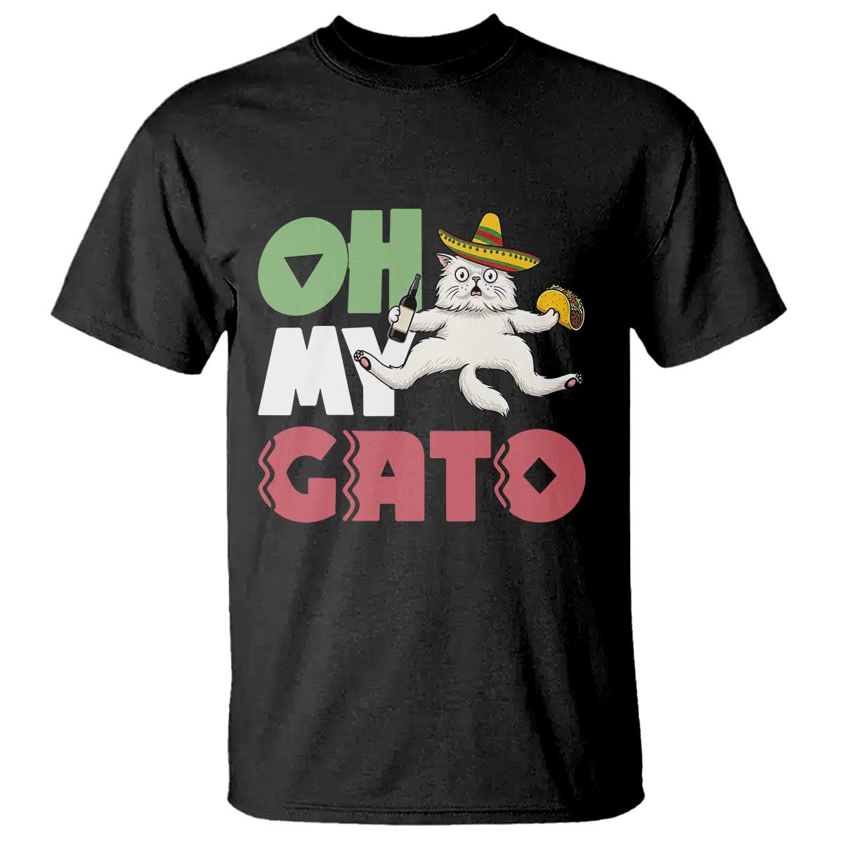 Funny Cinco De Mayo Drunk Cat T Shirt Oh My Gato