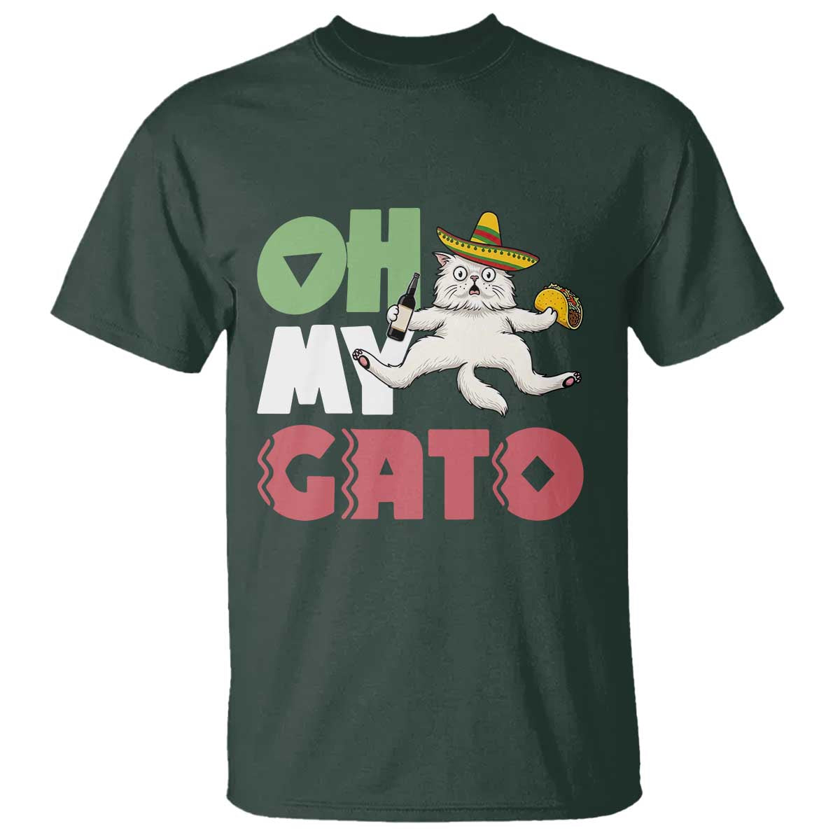 Funny Cinco De Mayo Drunk Cat T Shirt Oh My Gato