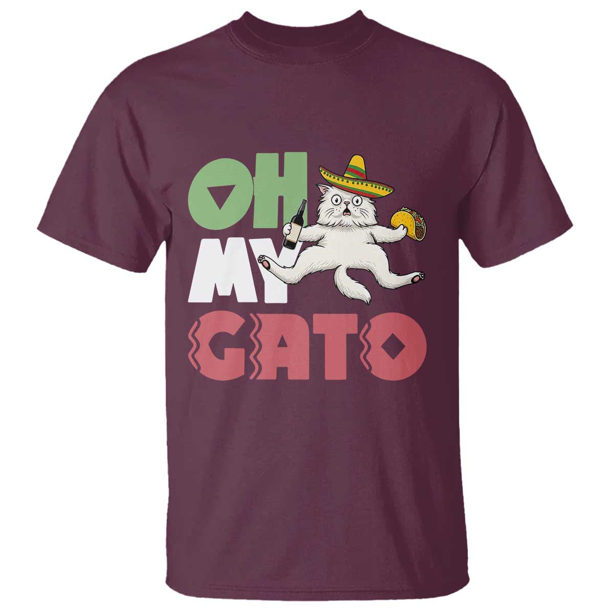 Funny Cinco De Mayo Drunk Cat T Shirt Oh My Gato