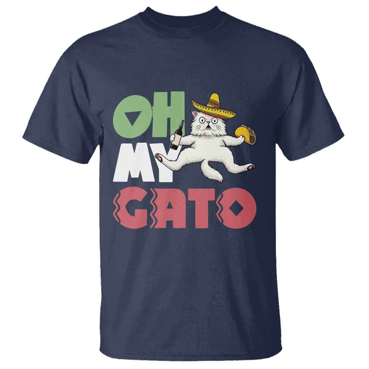 Funny Cinco De Mayo Drunk Cat T Shirt Oh My Gato