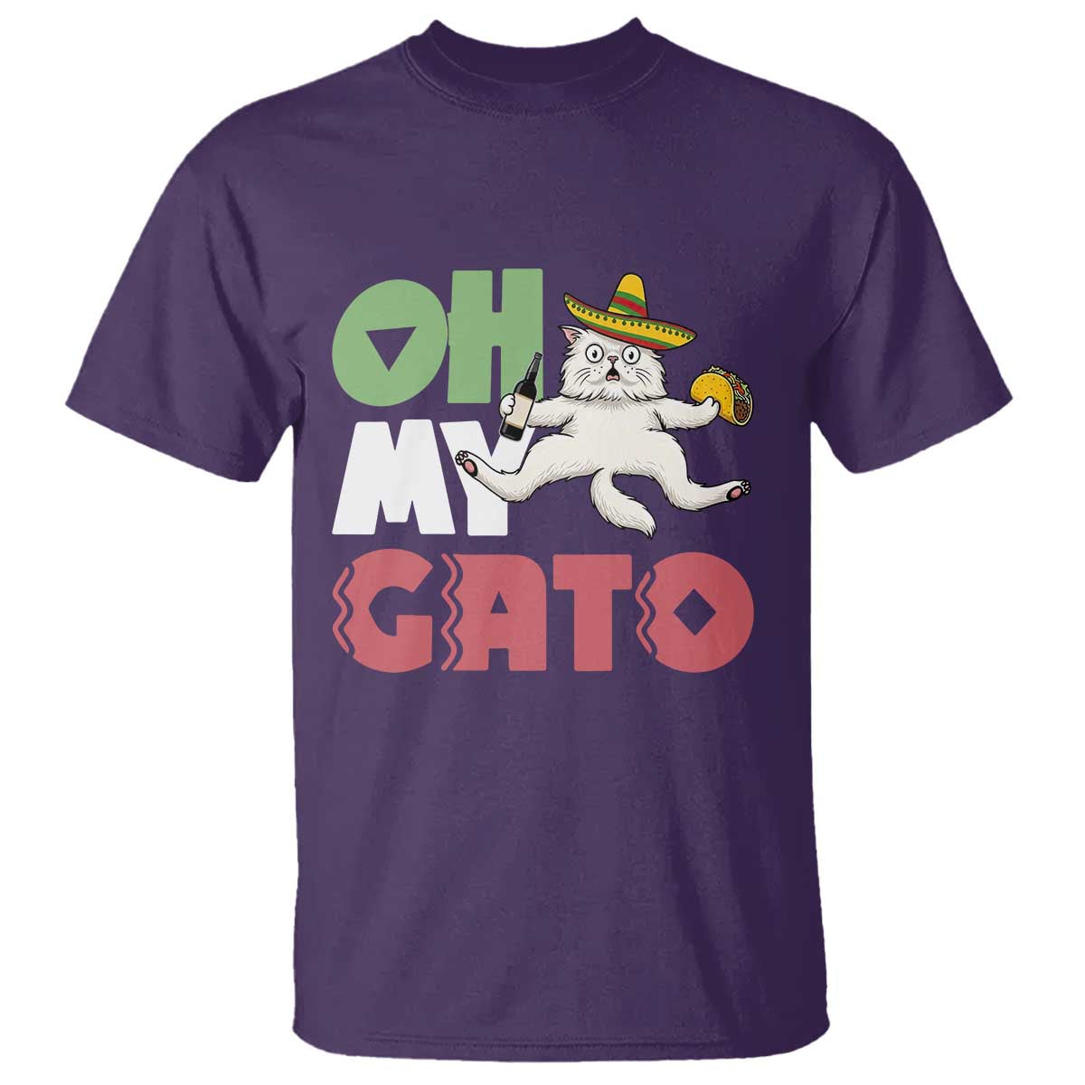 Funny Cinco De Mayo Drunk Cat T Shirt Oh My Gato