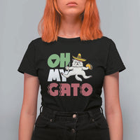 Funny Cinco De Mayo Drunk Cat T Shirt For Women Oh My Gato