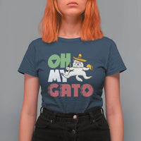 Funny Cinco De Mayo Drunk Cat T Shirt For Women Oh My Gato