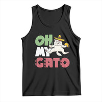 Funny Cinco De Mayo Drunk Cat Tank Top Oh My Gato