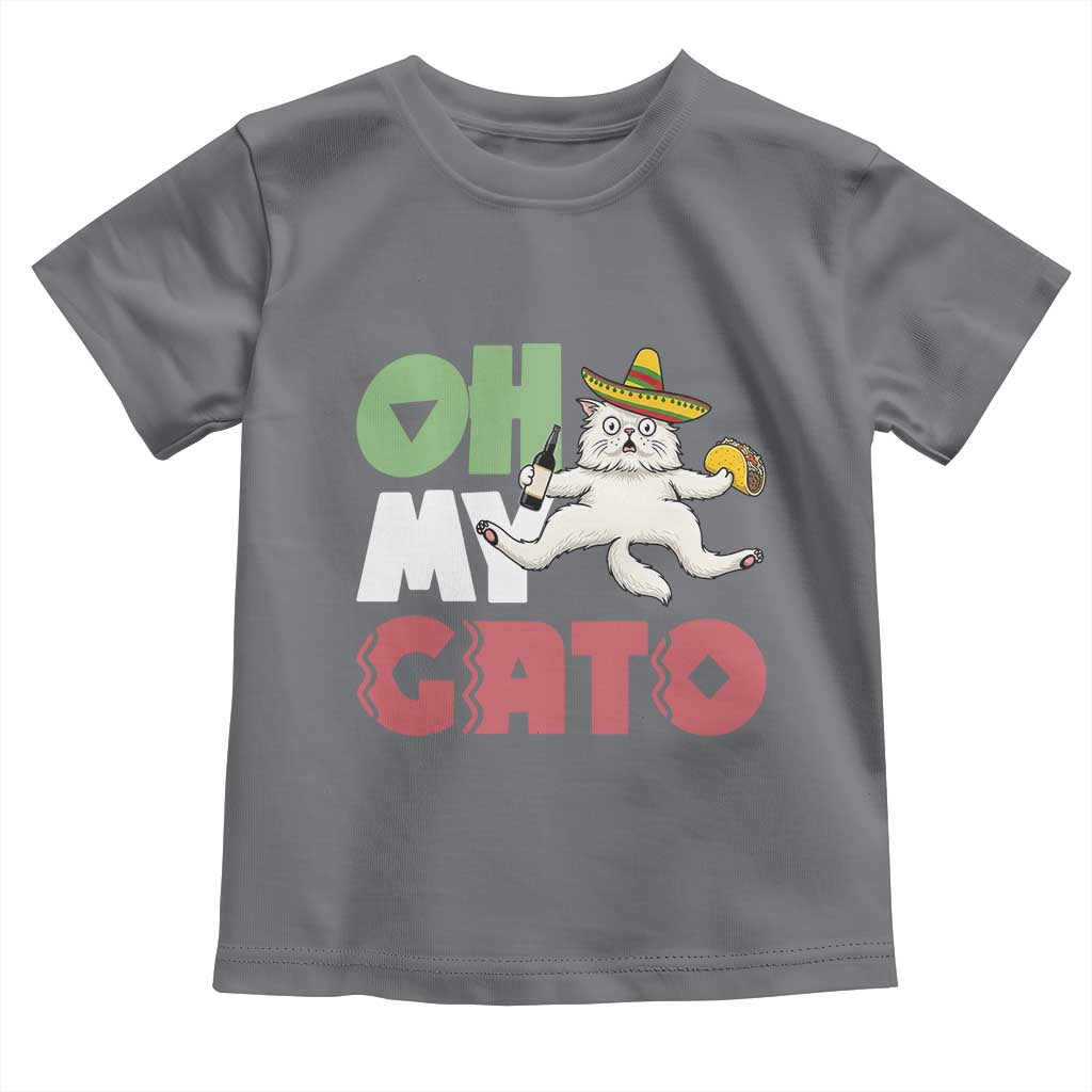 Funny Cinco De Mayo Drunk Cat Toddler T Shirt Oh My Gato