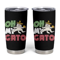 Funny Cinco De Mayo Drunk Cat Tumbler Cup Oh My Gato