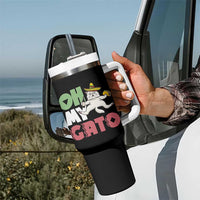 Funny Cinco De Mayo Drunk Cat Tumbler With Handle Oh My Gato