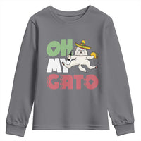 Funny Cinco De Mayo Drunk Cat Youth Sweatshirt Oh My Gato