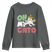 Funny Cinco De Mayo Drunk Cat Youth Sweatshirt Oh My Gato