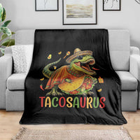 Cinco De Mayo Tacosaurus Throw Blanket Funny Dinosaur Taco Lover Gift