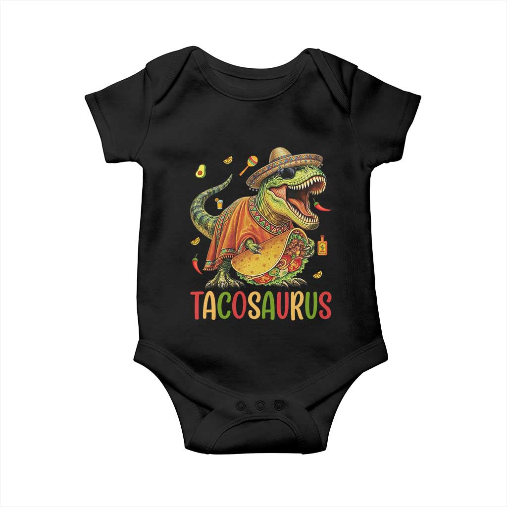 Cinco De Mayo Tacosaurus Baby Onesie Funny Dinosaur Taco Lover Gift