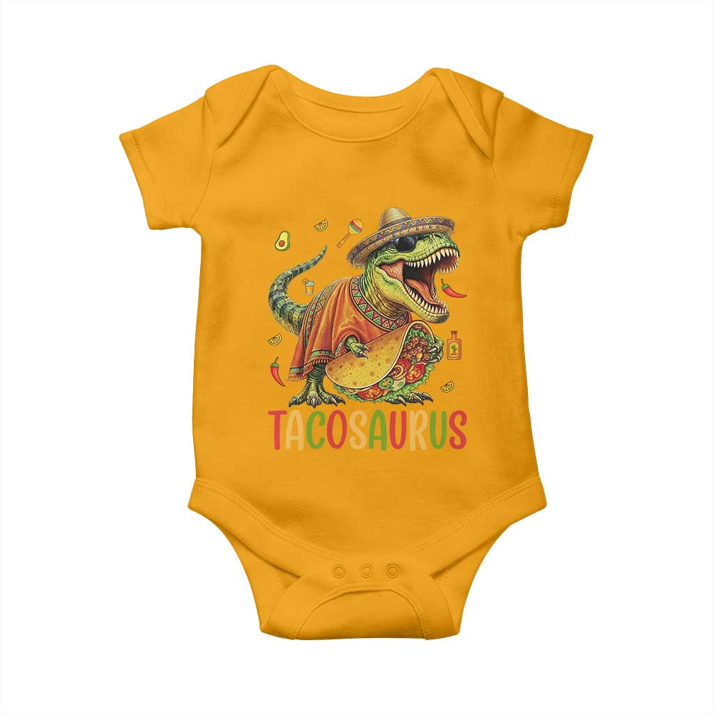 Cinco De Mayo Tacosaurus Baby Onesie Funny Dinosaur Taco Lover Gift