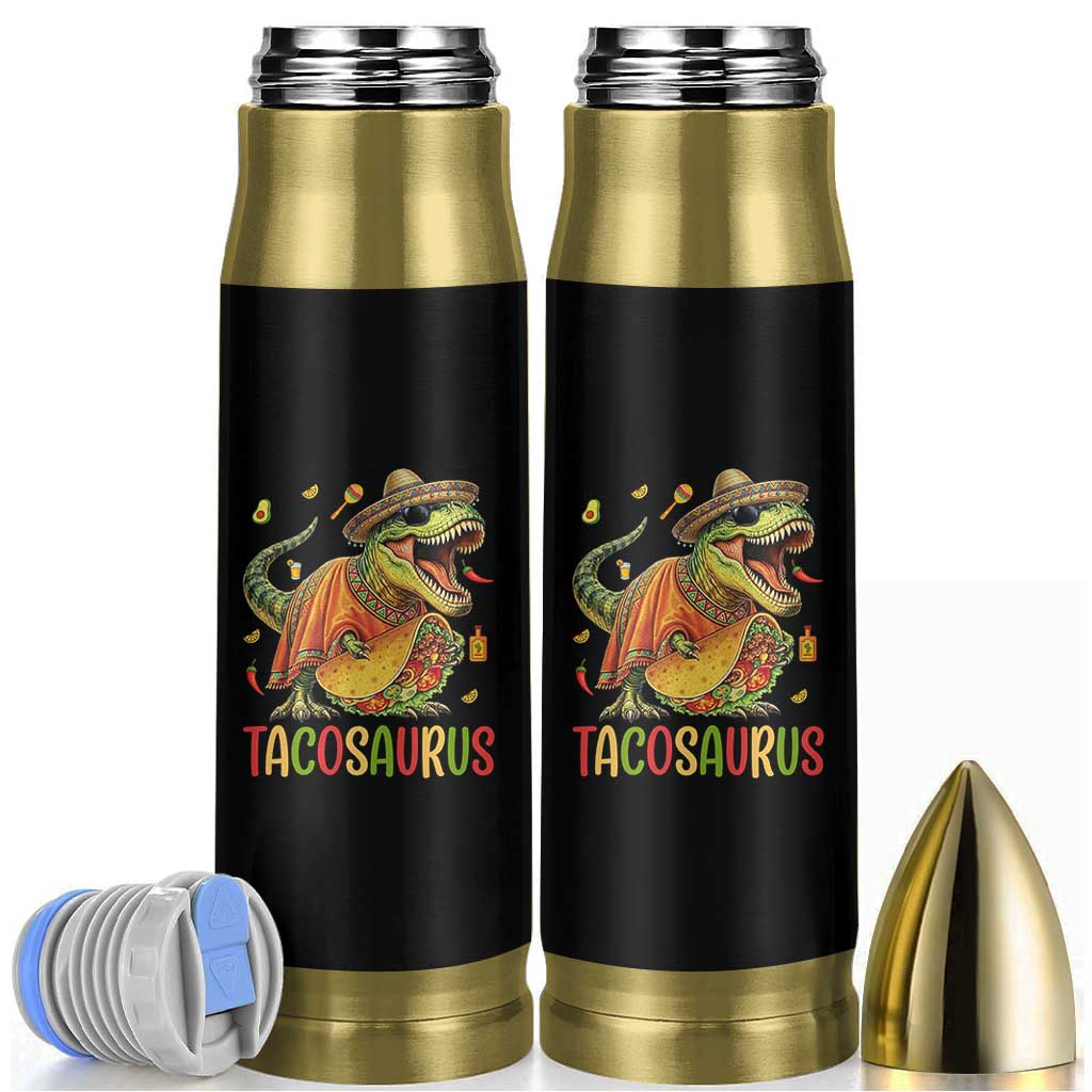 Cinco De Mayo Tacosaurus Bullet Tumbler Funny Dinosaur Taco Lover Gift