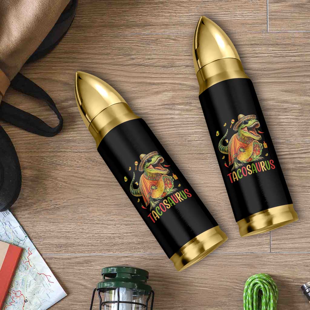 Cinco De Mayo Tacosaurus Bullet Tumbler Funny Dinosaur Taco Lover Gift