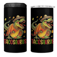Cinco De Mayo Tacosaurus 4 in 1 Can Cooler Tumbler Funny Dinosaur Taco Lover Gift