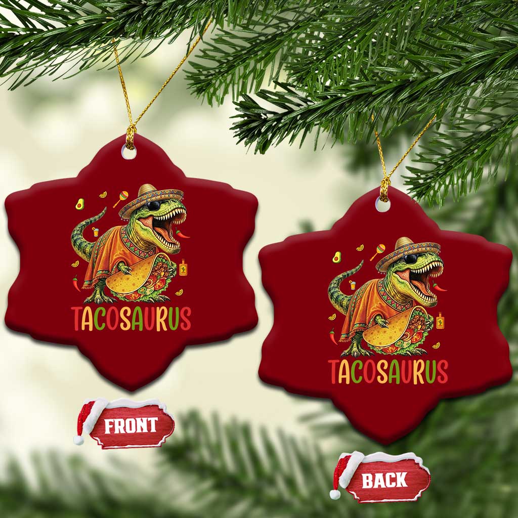 Cinco De Mayo Tacosaurus Ceramic Ornament Funny Dinosaur Taco Lover Gift