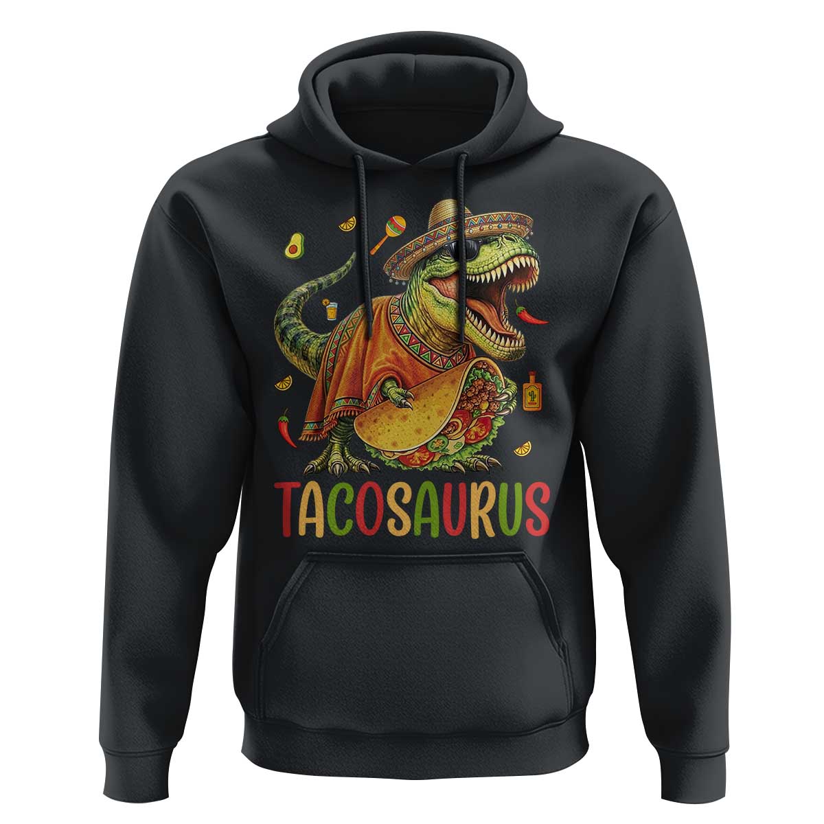 Cinco De Mayo Tacosaurus Hoodie Funny Dinosaur Taco Lover Gift