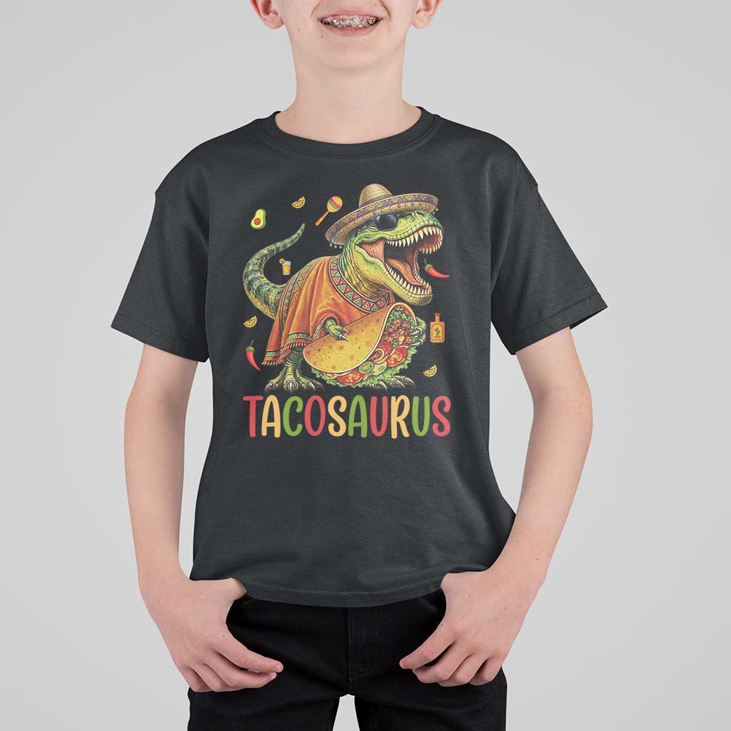 Cinco De Mayo Tacosaurus T Shirt For Kid Funny Dinosaur Taco Lover Gift