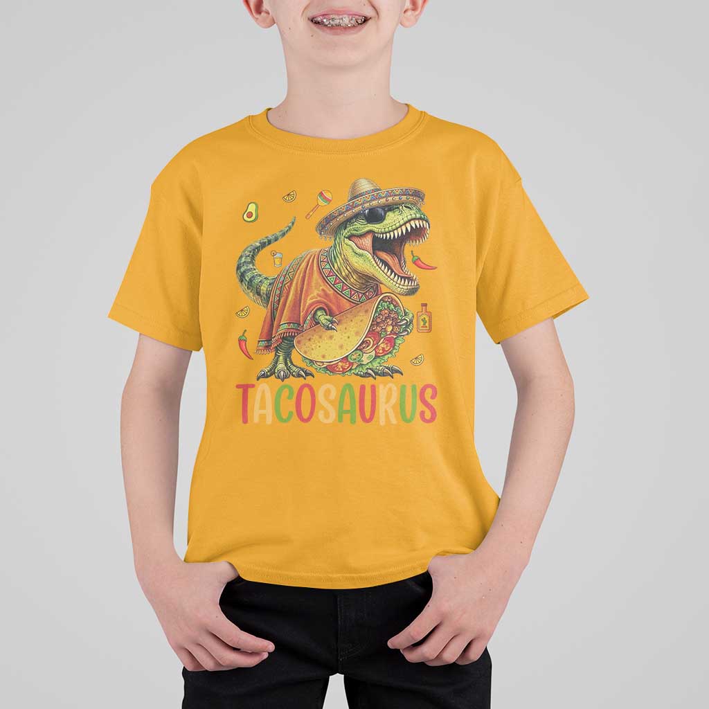 Cinco De Mayo Tacosaurus T Shirt For Kid Funny Dinosaur Taco Lover Gift