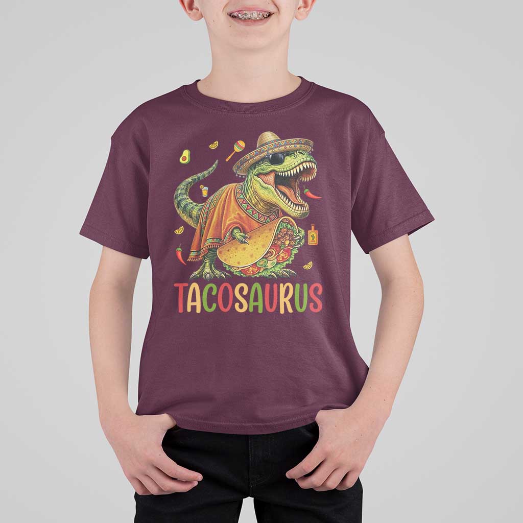 Cinco De Mayo Tacosaurus T Shirt For Kid Funny Dinosaur Taco Lover Gift