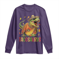 Cinco De Mayo Tacosaurus Long Sleeve Shirt Funny Dinosaur Taco Lover Gift