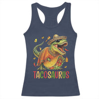 Cinco De Mayo Tacosaurus Racerback Tank Top Funny Dinosaur Taco Lover Gift
