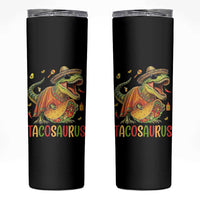 Cinco De Mayo Tacosaurus Skinny Tumbler Funny Dinosaur Taco Lover Gift