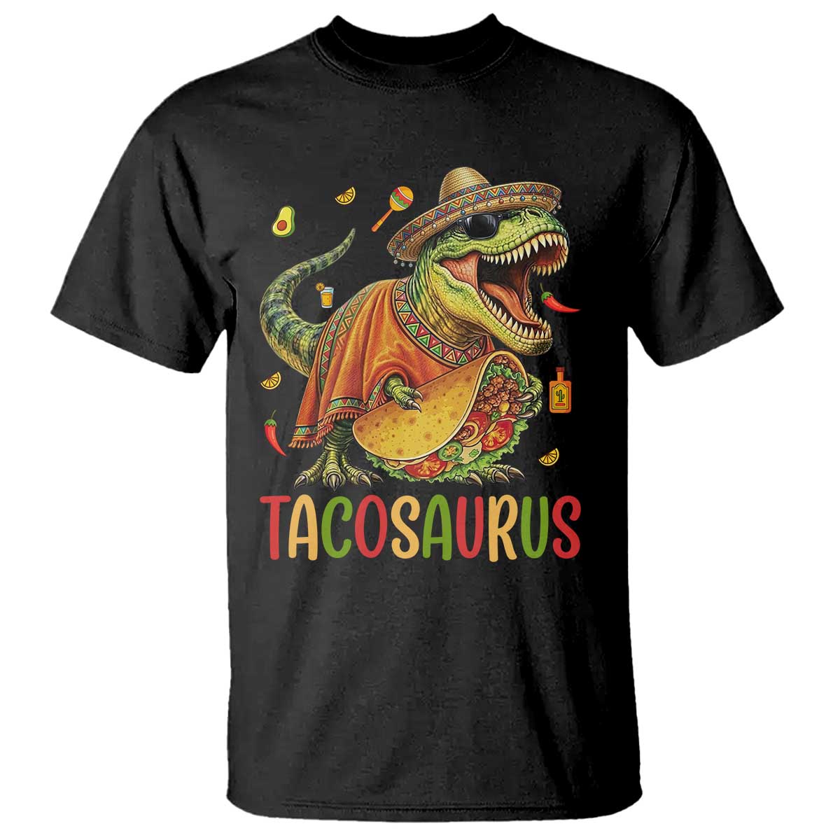 Cinco De Mayo Tacosaurus T Shirt Funny Dinosaur Taco Lover Gift