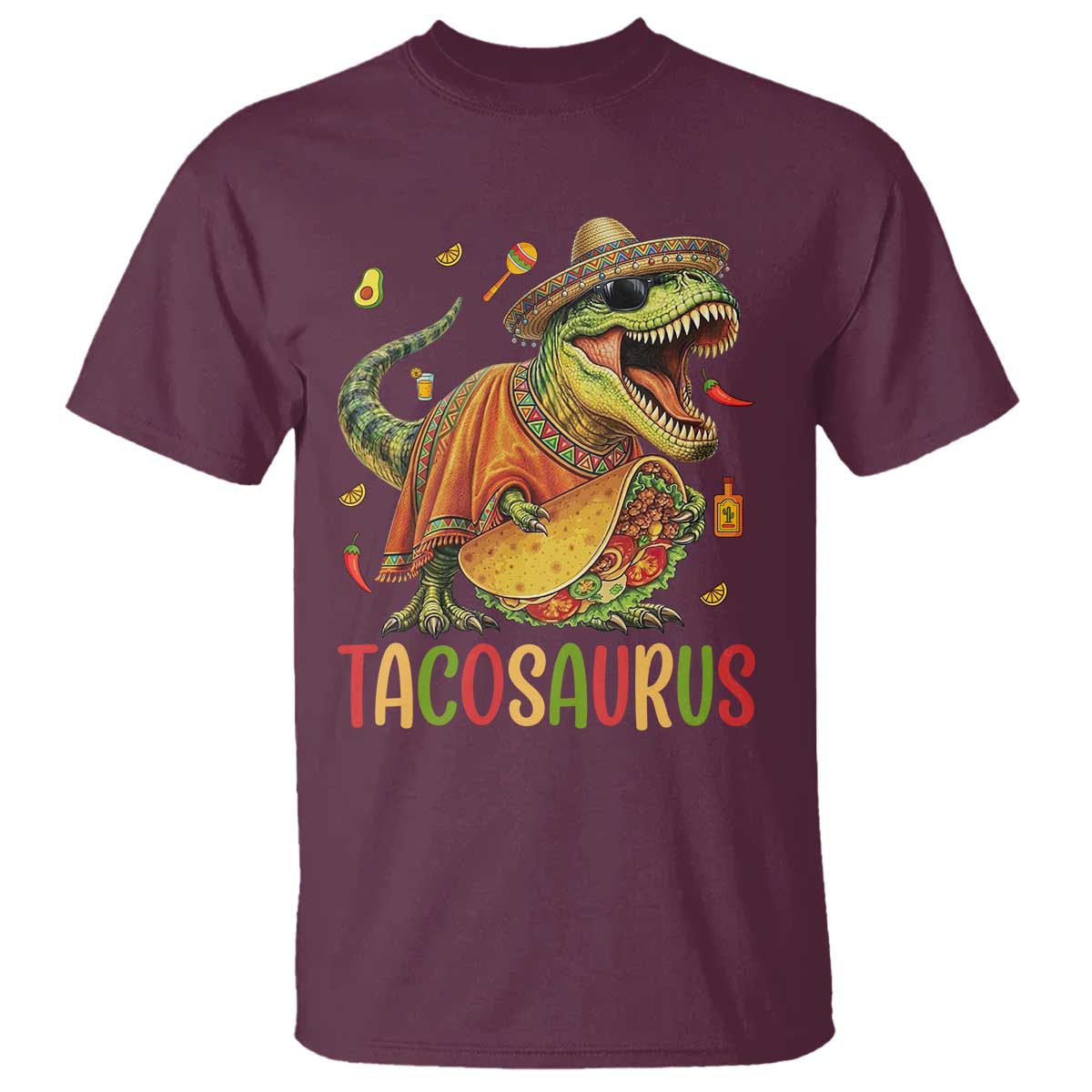 Cinco De Mayo Tacosaurus T Shirt Funny Dinosaur Taco Lover Gift