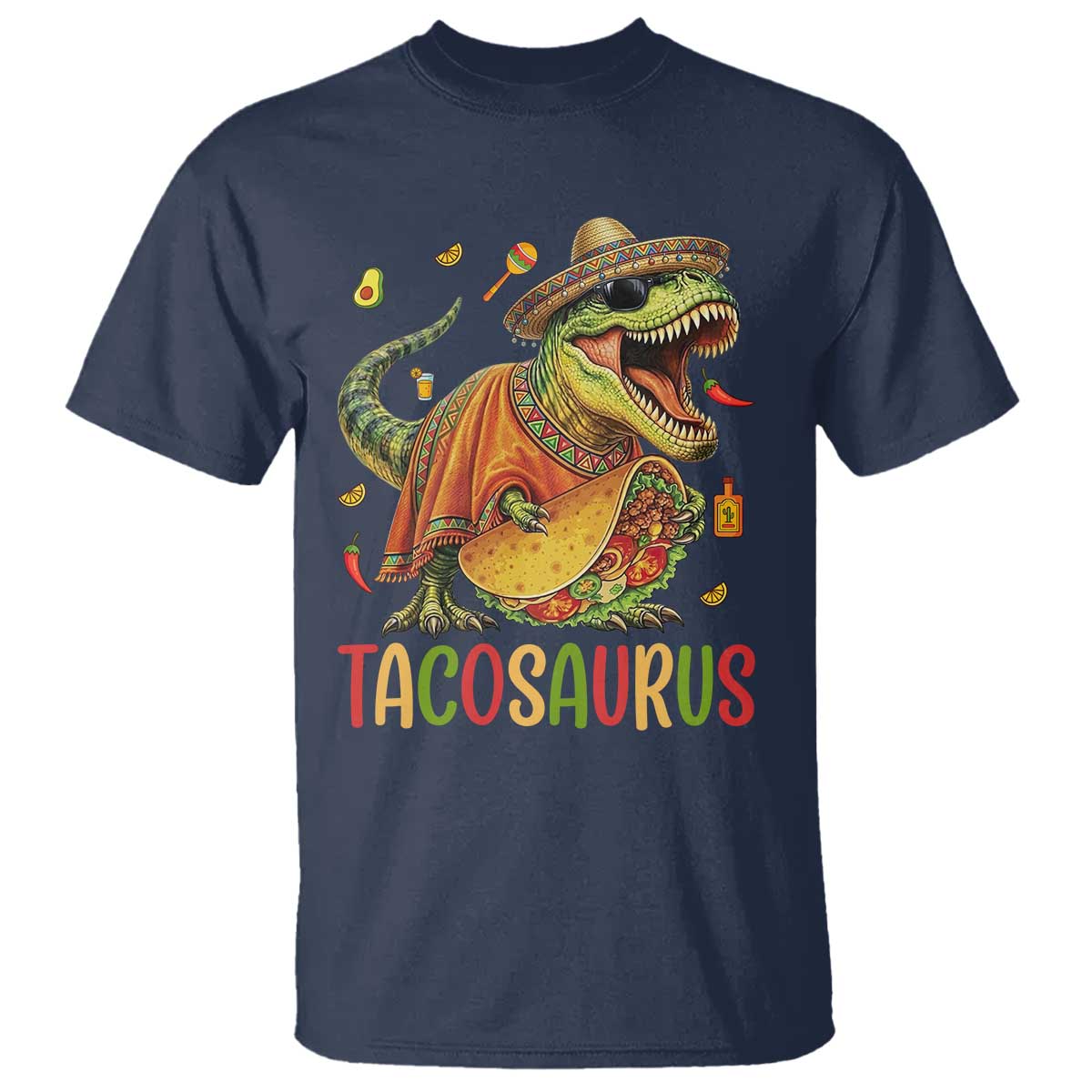 Cinco De Mayo Tacosaurus T Shirt Funny Dinosaur Taco Lover Gift