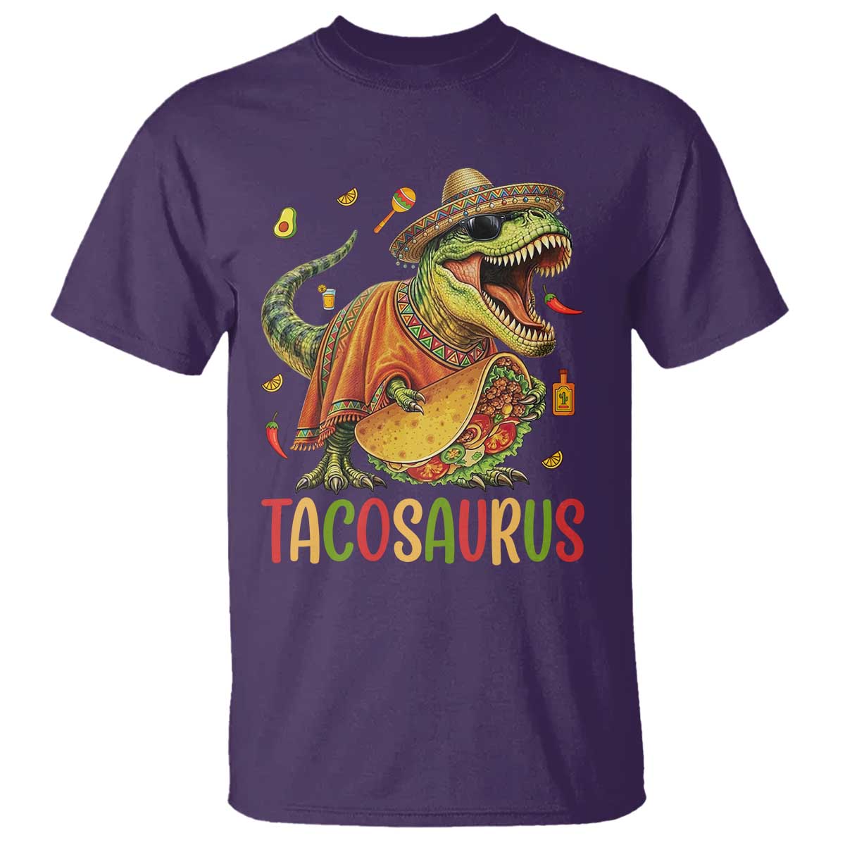 Cinco De Mayo Tacosaurus T Shirt Funny Dinosaur Taco Lover Gift