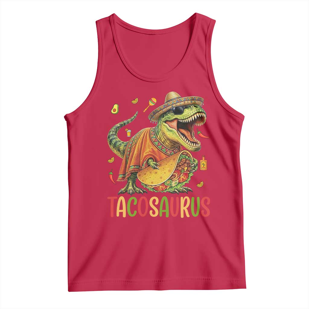 Cinco De Mayo Tacosaurus Tank Top Funny Dinosaur Taco Lover Gift