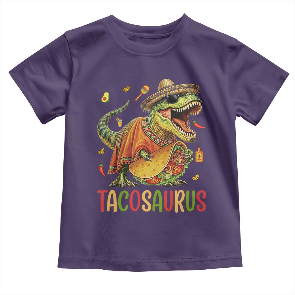 Cinco De Mayo Tacosaurus Toddler T Shirt Funny Dinosaur Taco Lover Gift