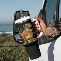 Cinco De Mayo Tacosaurus Tumbler With Handle Funny Dinosaur Taco Lover Gift