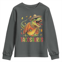 Cinco De Mayo Tacosaurus Youth Sweatshirt Funny Dinosaur Taco Lover Gift