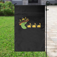Funny Retro Game Tacosaurus Garden Flag Cinco De Mayo Taco Lover Gift