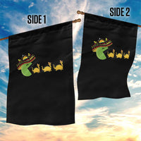 Funny Retro Game Tacosaurus Garden Flag Cinco De Mayo Taco Lover Gift