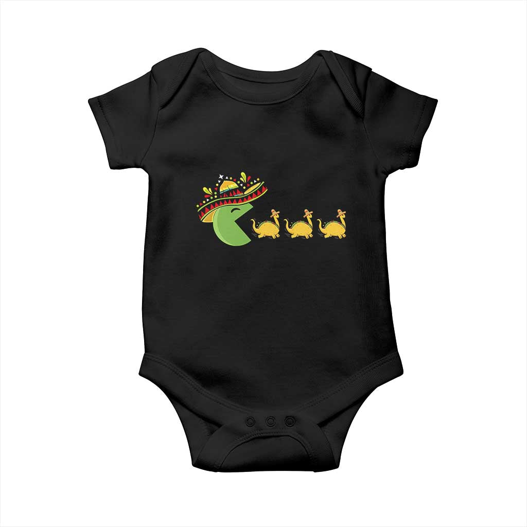 Funny Retro Game Tacosaurus Baby Onesie Cinco De Mayo Taco Lover Gift