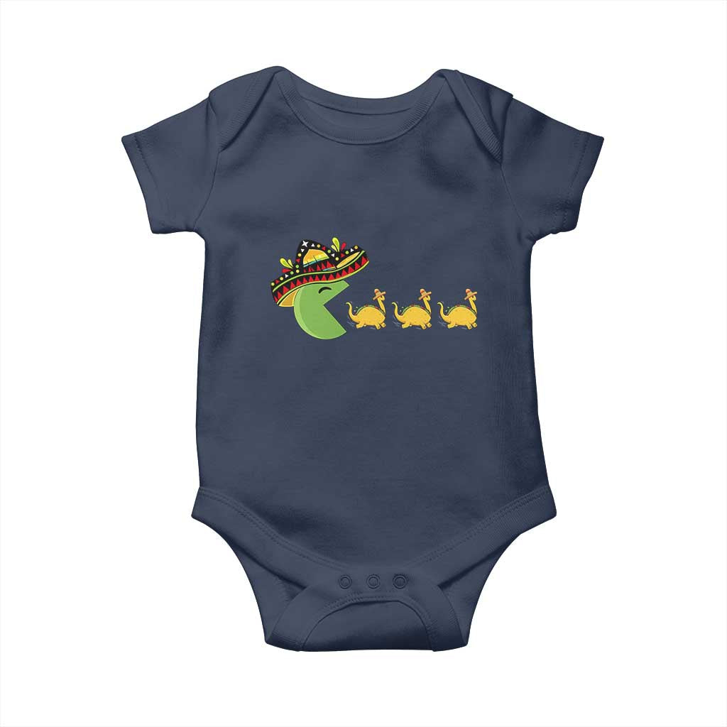 Funny Retro Game Tacosaurus Baby Onesie Cinco De Mayo Taco Lover Gift