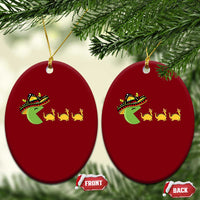 Funny Retro Game Tacosaurus Ceramic Ornament Cinco De Mayo Taco Lover Gift