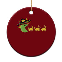 Funny Retro Game Tacosaurus Ceramic Ornament Cinco De Mayo Taco Lover Gift