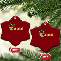 Funny Retro Game Tacosaurus Ceramic Ornament Cinco De Mayo Taco Lover Gift