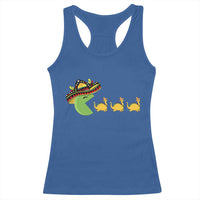 Funny Retro Game Tacosaurus Racerback Tank Top Cinco De Mayo Taco Lover Gift