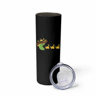 Funny Retro Game Tacosaurus Skinny Tumbler Cinco De Mayo Taco Lover Gift